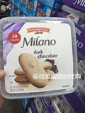 美国代购非凡米兰Milano黑巧克力夹心曲奇饼干425g 盒装