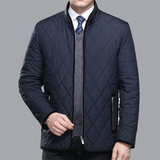 冬季新款中年男士棉衣男装立领薄款外套中老年商务保暖棉服爸爸装