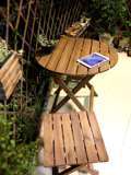 日式实木质折叠二人组合餐桌椅子原木户外室内阳台下午茶餐桌包邮