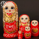 俄罗斯正品套娃五层进口正品5层创意摆件生日礼品工艺品
