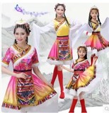 民族舞蹈服水袖藏族舞蹈演出服装藏袍出租西藏舞服水袖表演服饰女