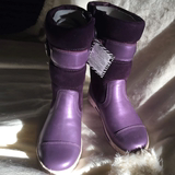 男女童靴子2015秋冬季新款真皮中筒靴中大童鞋外贸原单儿童雪地靴