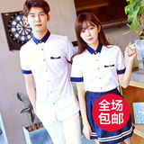 学院风春季新款韩版情侣男女高中学生衬衫领带可爱少女水手服套装