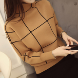 2015冬装新款韩版女装毛衣女宽松套头加厚短款高领长袖针织打底衫