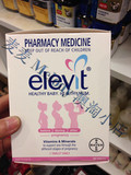 澳洲直邮代购 Elevit爱乐维孕妇营养片 含叶酸和碘无VA 100片现货
