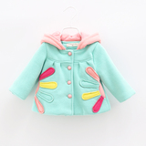 女宝宝秋冬装2016韩版女童加厚外套开衫婴儿童装卫衣服0-1-2-3岁