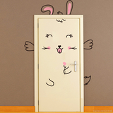 卧室客厅可爱儿童房幼儿园门贴纸小兔子创意装饰自粘墙壁纸墙贴画