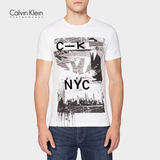 Calvin Klein Jeans/CK 男士抽象拼接印花T恤J302886