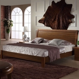 包邮高档环保实木床1.5米大人1.8米双人床家具现代简约婚床排骨架