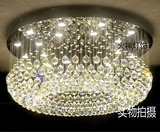 客厅水晶吊灯 大厅圆形水晶灯卧室餐厅灯现代简约吸顶圆球水晶灯