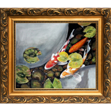 富贵鱼 志明原创油画现代家居手绘动物客厅简约清澈水鱼装饰画