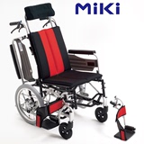 日本三贵MIKI轮椅车 MP-Ti 折叠轻便 半躺铝合金老人手推车代步车