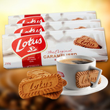 包邮比利时风味 lotus和情焦糖饼干250gx3进口零食品饼干咖啡伴侣