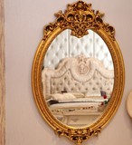 阿西娜欧式古典卧室化妆镜 卫浴梳妆镜子 壁挂浴室镜 仿古装饰镜