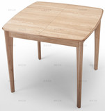 简约现代小户型实木抽拉餐桌椅组合日式家具白橡木长方形伸缩餐桌