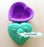供应硅胶蛋糕模具 韩国皂模 手工皂模具 心形模具8*7.5*3CM