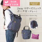 母婴用品日本代购/怀孕妇妈妈咪大号容量双肩背多口袋书包2件套装