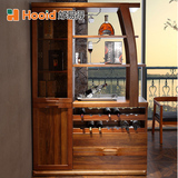 中式胡桃木实木框架间厅柜隔断柜储物玄关双开门酒柜住宅家具1601