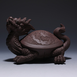 永续宜兴正品紫砂茶宠雕塑摆件茶道茶具 精品陈洪军龟龙龙龟