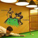 特价台球厅墙贴纸 个性桌球人物墙壁画 创意台球室俱乐部激情装饰