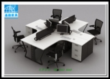 现代办公家具4人位钢架简易屏风职员办公桌组合板式隔断电脑桌椅