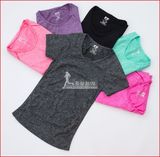 夏季专业修身运动跑步瑜伽服套装短袖女子显瘦T恤速干健身上衣