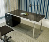电脑桌 书桌 梳妆台多用柜 不锈钢书桌 简约现代烤漆书桌电脑桌