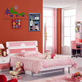 儿童家具组合 女孩卧室家具套装四件套 粉色公主房成套家具儿童床