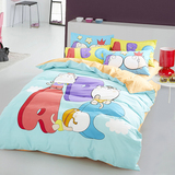 全棉韩版3D卡通床上用品纯棉四件套斜纹床品套件儿童床上用品包邮