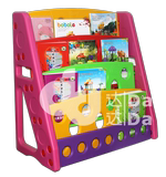 冲冠新款彩色儿童书架书柜加厚塑料幼儿园书架家用柜子玩具收纳柜