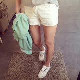 2016春秋超新款裤子夏学生白色牛仔短裤女夏季韩版外穿热裤高