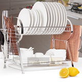 ae厨房不锈钢碗架沥水架厨具收纳用品碗盘子碗筷碟柜橱柜置物架