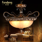 梵登欧式吊灯树脂简欧客厅灯具铁艺术树脂餐厅灯饰复古美式卧室灯
