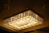 长方形led吸顶灯客厅灯金黄色传统水晶灯 L9048长方