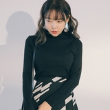 韩国正品代购stylenanda春季新款时尚简约修身纯色半高领针织衫女