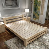 简约松木床创意新款全实木双人1.5米1.8米成人现代卧室环保家用