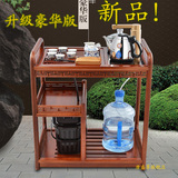 KAMJOVE/金灶KW-6300小茶桌带轮可移动茶车全实木泡茶车茶台茶具