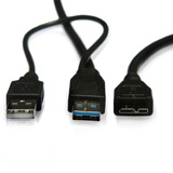 酷络 usb3.0数据线 希捷WD东芝移动硬盘延长线双头供电铜芯连接线