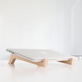简约木质苹果笔记本支架创意桌面电脑保护颈椎散热榉木托架子