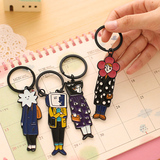 韩国创意潮人男女式钥匙圈 挂件腰挂可爱型男钥匙扣金属公仔简约
