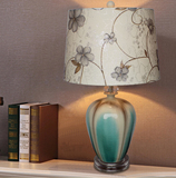 台灯卧室床头美式调光创意时尚客厅大号欧式现代装饰台灯陶瓷暖光