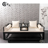 新中式老榆木黑色罗汉床床踏现代简约复古办公禅意家具现货促销