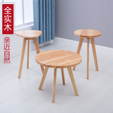 现代简约实木茶几宜家北欧日式小户型创意咖啡桌圆形矮桌小桌