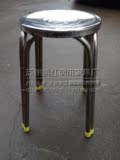 厂家批发直销不锈钢凳子 四脚双管 圆高凳  品质保证