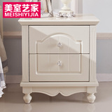 简约韩式田园板式床头柜白色烤漆卧室床头柜斗柜床边柜储物柜角柜