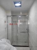 304不锈钢一字隔断浴室屏风淋浴房，北京定做推拉移门式淋浴房