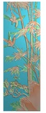 竹子精雕图 灰度图 花鸟屏风镂空浮雕图