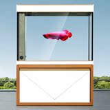 爱佳水族大型鱼缸水族箱玻璃屏风底滤鱼缸长方形创意生态鱼缸包邮