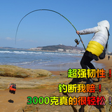 渔具组合远投抛竿 海竿套装特价狼王海杆碳素超硬钓鱼竿套装全套