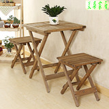 宜家折叠餐桌实木餐桌椅组合小户型木质圆桌子简约橡木饭桌特价